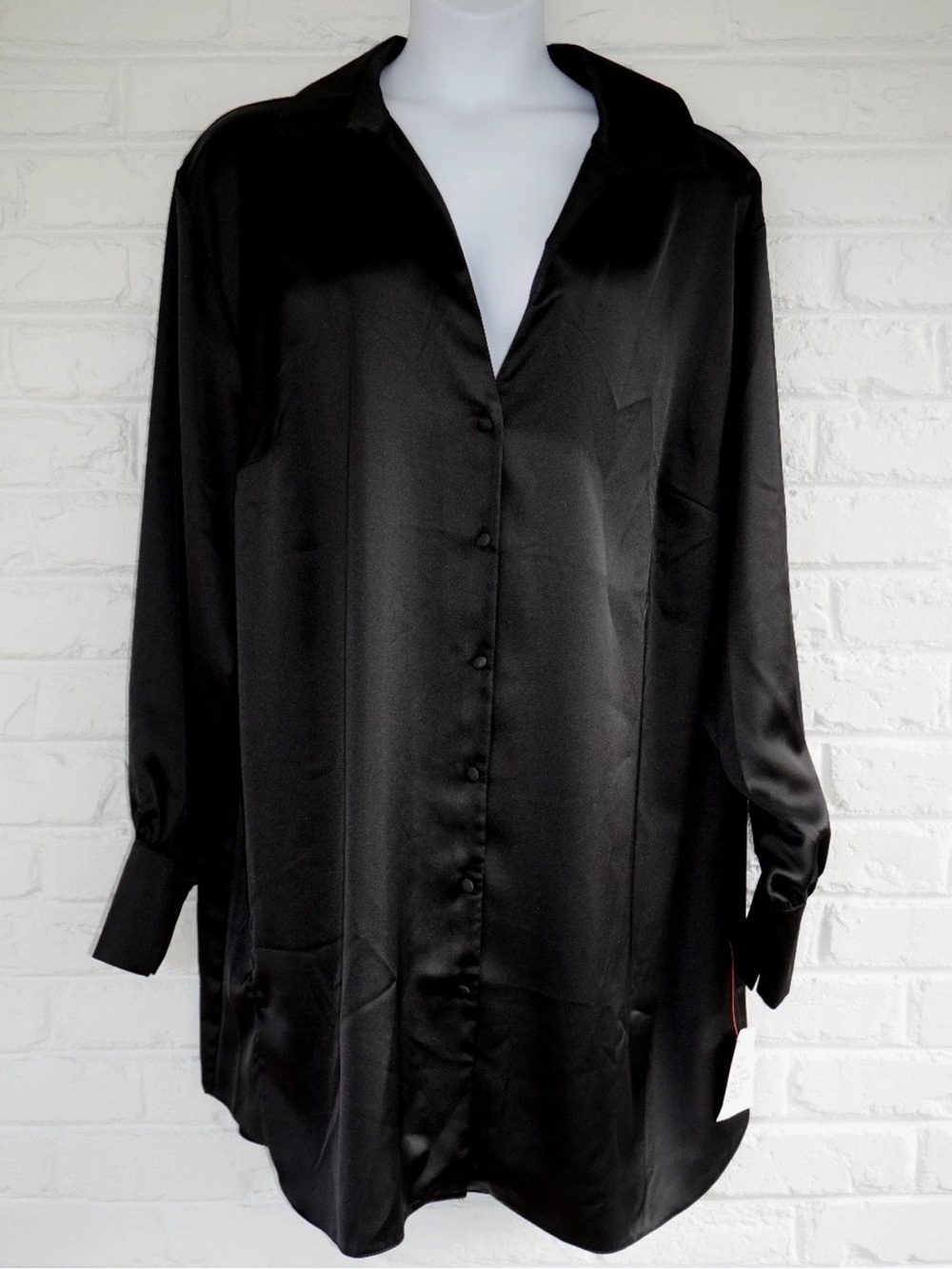 ASOS Design Black Button Down Oversized Dress Size: 20 NWT